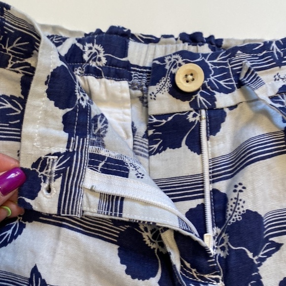 TOMMY BAHAMA Linen Floral Shorts Drawstring Hawaiian Womens Sz Small - Picture 5 of 12
